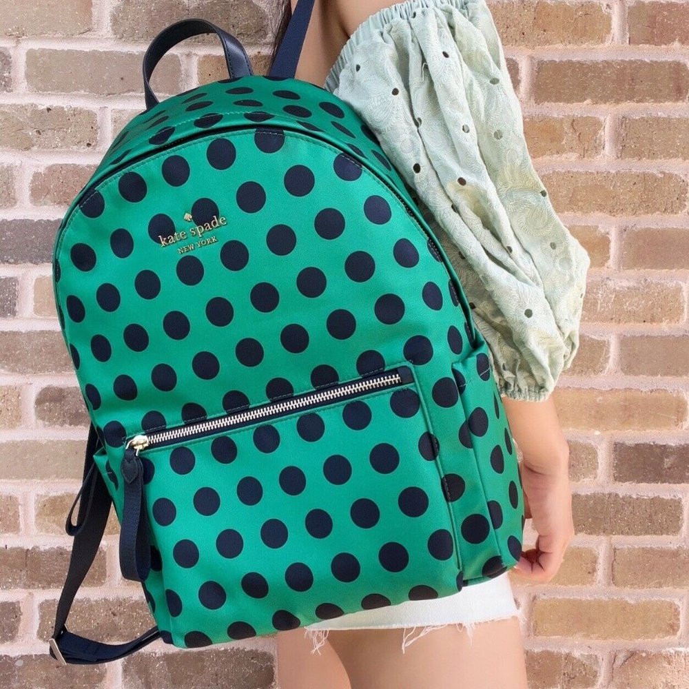 NWT Kate Spade Large Backpack Multicolor Green - Picture 3 of 5